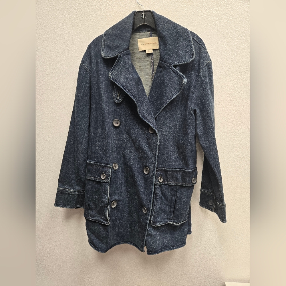 Pilcro and the Leather Press Denim Coat – Oversized Fit – Size Small